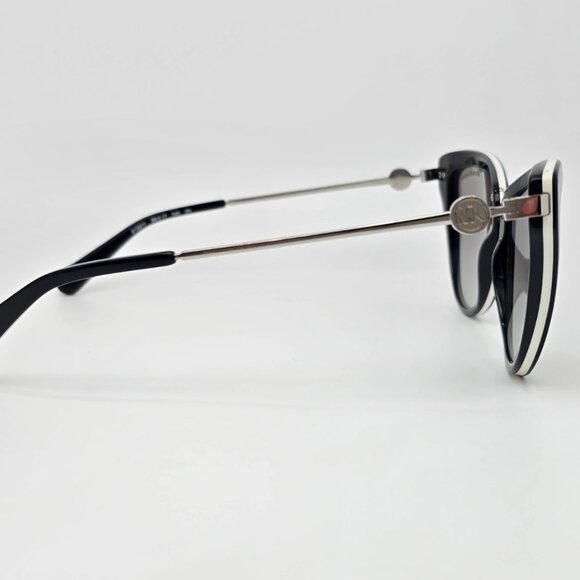 Michael Kors MK6039 Abela II Black Silver Frame Grey Lens Cat Eye Sunglasses - Picture 5 of 13